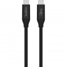 Дата кабель USB4 USB-C to USB-C 0.8m 40Gbps 100W Black Belkin (INZ001BT0.8MBK)