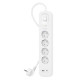 Мережевий фільтр живлення Belkin 4хТипF, 16А, USB-A/USB-C 18Вт, 2м (SRB001VF2M-V2)