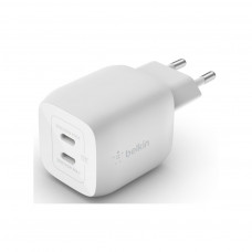 Зарядний пристрій Belkin 45W 2хUSB-С GAN PD PPS white (WCH011VFWH)