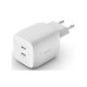 Зарядний пристрій Belkin 45W 2хUSB-С GAN PD PPS white (WCH011VFWH)