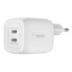 Зарядний пристрій Belkin 45W 2хUSB-С GAN PD PPS white (WCH011VFWH)