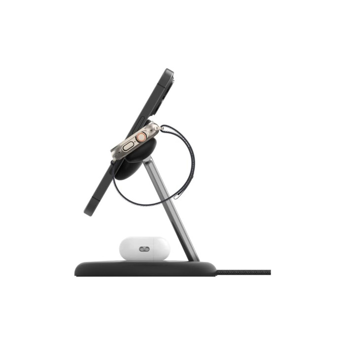 Зарядний пристрій Belkin 3in1 Magnetic Adjustable Pad Qi2 15W Black (WIZ023VFBK)