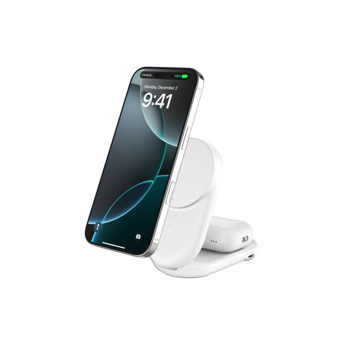 Зарядний пристрій Belkin UltraCharge Wireless 2-in-1 25W white (WIZ039KQWH)