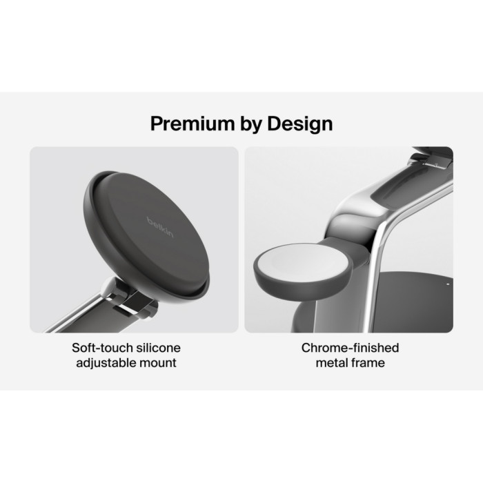 Зарядний пристрій Belkin UltraCharge Pro Wireless 3-in-1 25W charcoal (WIZ040KQCH)