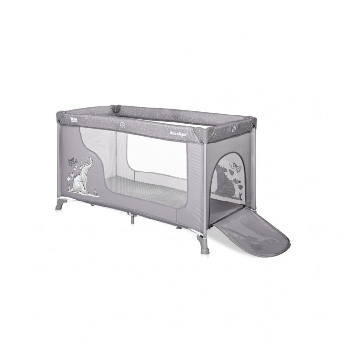 Дитячий манеж Bertoni/Lorelli MOONLIGHT 1L grey fun