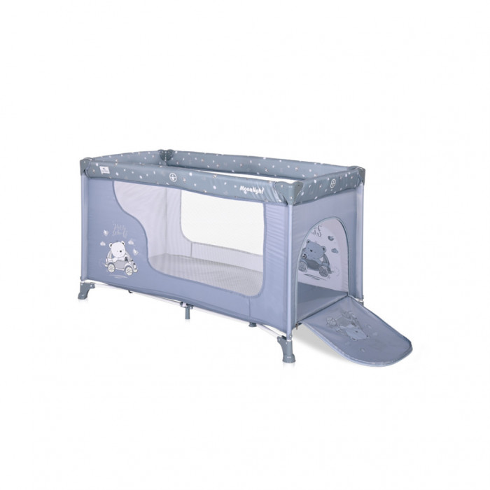 Дитячий манеж Bertoni/Lorelli MOONLIGHT 1L silver blue