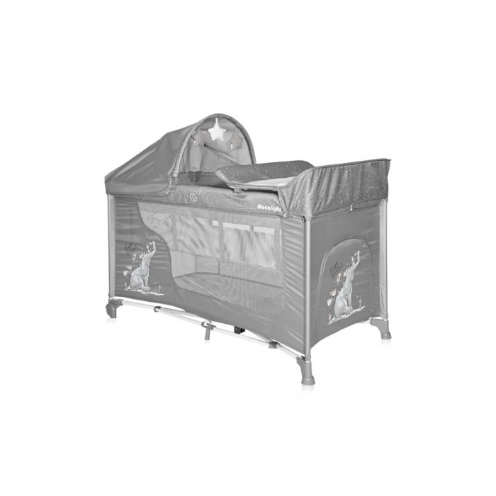 Дитячий манеж Bertoni/Lorelli MOONLIGHT 2L R grey fun