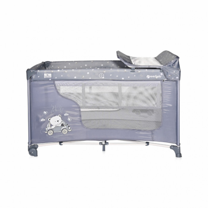 Дитячий манеж Bertoni/Lorelli MOONLIGHT 2L silver blue