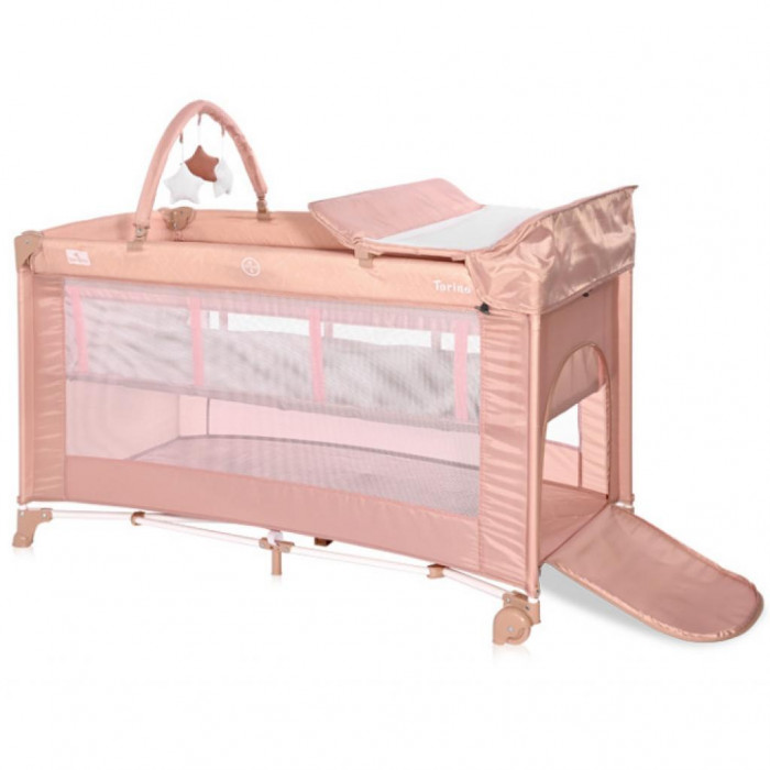 Дитячий манеж Bertoni/Lorelli TORINO 2L+ misty rose