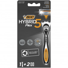 Бритва Bic Flex 5 Hybrid з 2 змінними картриджами (3086123644922)