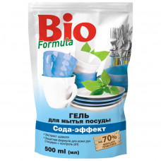 Засіб для ручного миття посуду Bio Formula Сода-ефект дой-пак 500 мл (4823015922725)
