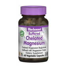 Мінерали Bluebonnet Nutrition Хелатний Буферний Магній 200мг, Albion, 60 гелевих капсул (BLB-00672)