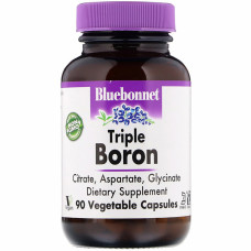 Мінерали Bluebonnet Nutrition Потрійний бор 3мг, Triple Boron, 90 вегетаріанських капсул (BLB-00685)
