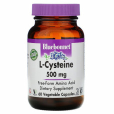 Амінокислота Bluebonnet Nutrition L-Цистеин 500 мг, L-Cystein, 60 вегетаріанських капсул (BLB0038)