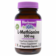 Амінокислота Bluebonnet Nutrition L-Метіонін 500 мг, 30 гелевих капсул (BLB0060)