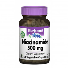 Вітамін Bluebonnet Nutrition Ніацинамід (B3) 500мг, 60 гелевих капсул (BLB0466)