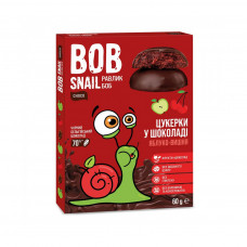 Цукерка Bob Snail Равлик Боб яблучно-вишневі в чорному шоколаді 60 г (4820219341338)