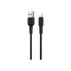 Дата кабель USB 2.0 AM to Lightning 1.0m 2.4A silicone BX30 black BOROFONE (6931474706867)