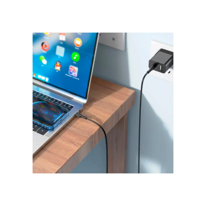 Дата кабель USB-C to USB-C 1.0m 60W Triumph BX51 black BOROFONE (6931474751669)