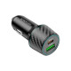 Зарядний пристрій BOROFONE 1xUSB-C PD30W + 1xUSB QC3.0 48W car adapter black (6941991101175)