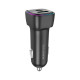 Зарядний пристрій BOROFONE 1xUSB-C PD30W + 1xUSB QC3.0 car adapter black (6941991110818)
