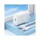 Зарядний пристрій BOROFONE BA82A Platinum USB-C PD25W + cable USB-C to USB-C White (6941991112270)