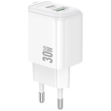 Зарядний пристрій BOROFONE BAS45A 1xUSB-C PD30W + 1xUSB QC3.0 white (6941991113871)
