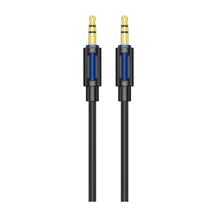 Кабель мультимедійний 3.5mm M to 3.5mm M 1.0m silicone black BOROFONE (6941991114373)