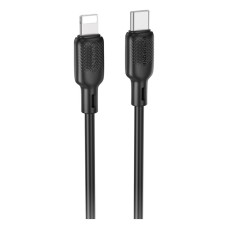 Дата кабель USB-C to Lightning 1.0m silicone BX113 Lenny black BOROFONE (6941991115370)