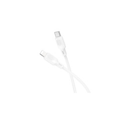 Дата кабель USB-C to Lightning 1.0m silicone BX113 Lenny white BOROFONE (6941991115387)