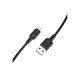 Дата кабель USB 2.0 AM to Micro 5P 3.0m Lenny silicone BX113 black BOROFONE (6941991115547)