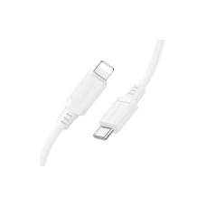 Дата кабель USB-C to Lightning 1.0m PD silicone BX115 Lotto white BOROFONE (6941991119613)