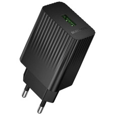 Зарядний пристрій BOROFONE BAS72A USB QC3.0 18W black (6941991122637)