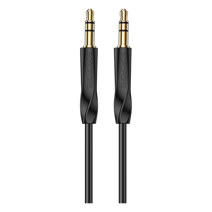 Кабель мультимедійний 3.5mm M to 3.5mm M 1.0m black BOROFONE (6974443389166)