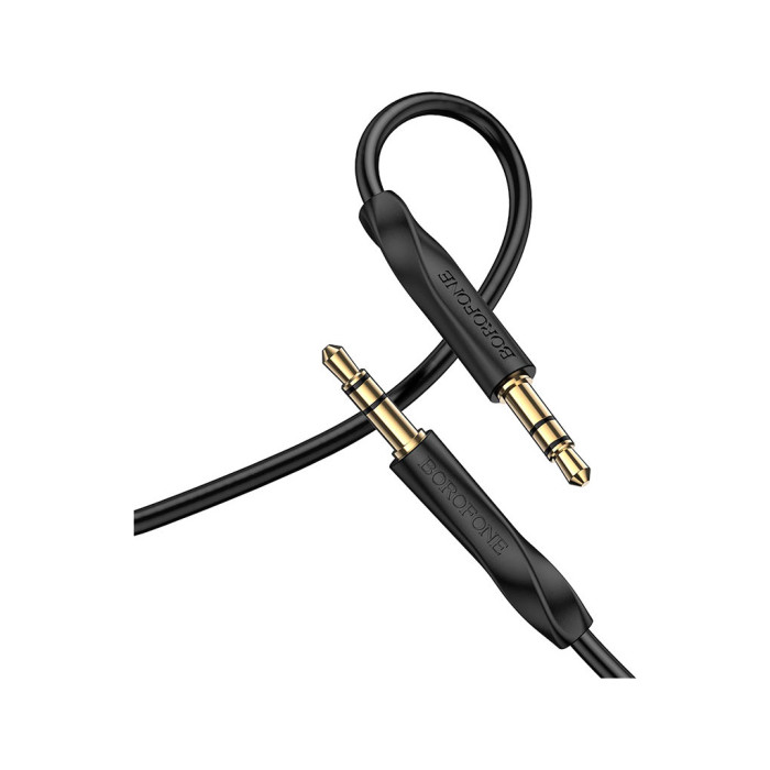 Кабель мультимедійний 3.5mm M to 3.5mm M 1.0m black BOROFONE (6974443389166)