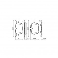 Гальмівні колодки Bosch 0986495394