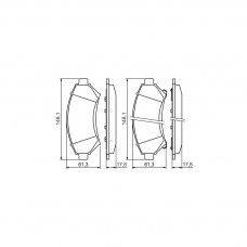 Гальмівні колодки Bosch 0 986 424 466