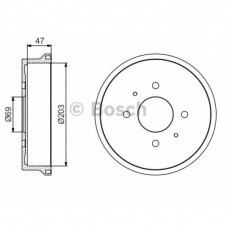 Гальмівний барабан Bosch 0 986 477 235