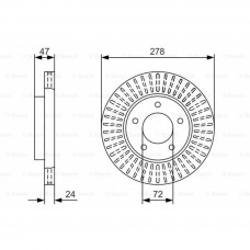 Гальмівний диск Bosch 0 986 479 A52