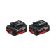 Набір акумулятор + зарядний пристрій Bosch 2xGBA 18Вх4.0Ah + GAL 18V-40 (1.600.A01.9S0)