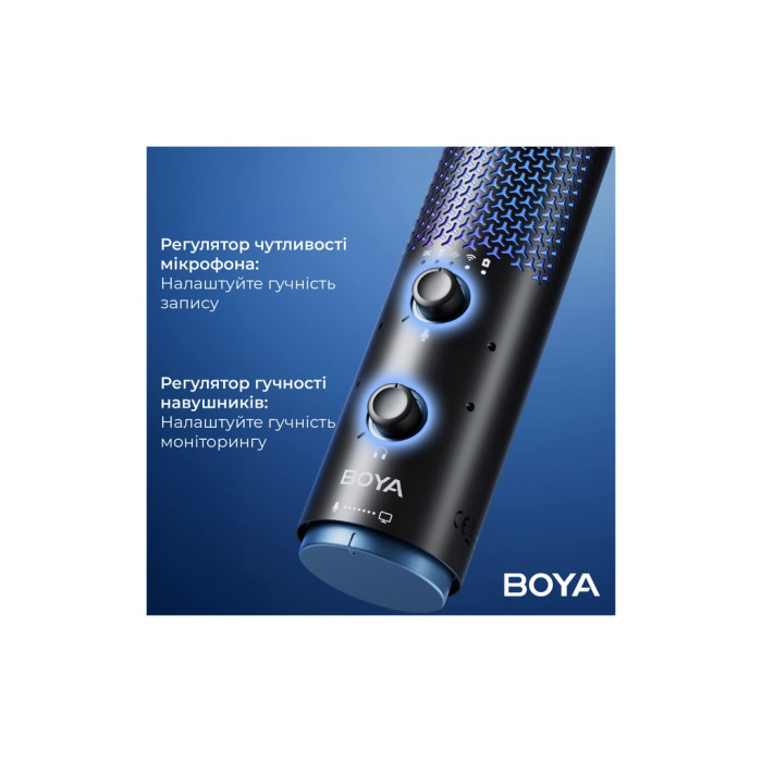Мікрофон Boya K5-02 RGBType-C/3,5 мм Jack Black (BOYA K5-02)