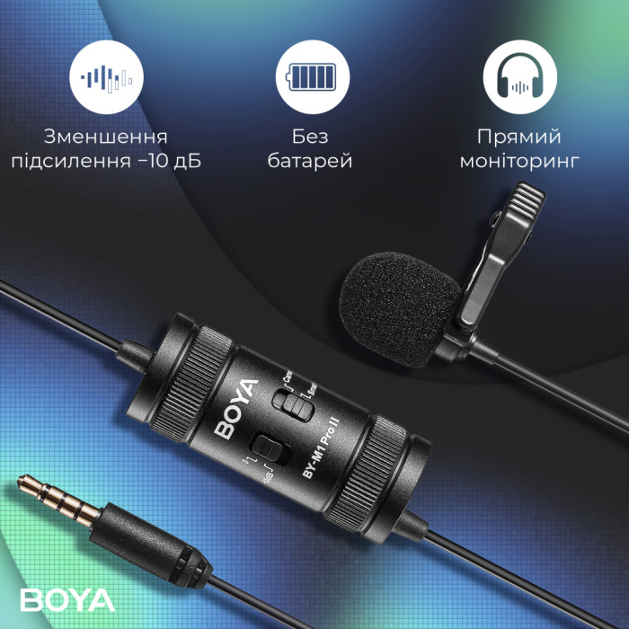 Мікрофон Boya BY-M1 Pro II Black (BY-M1 Pro II)