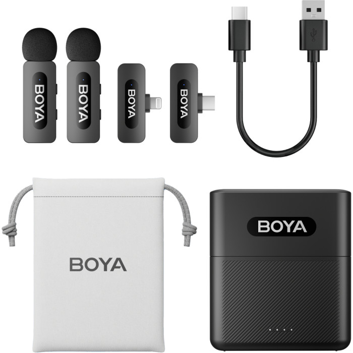 Мікрофон Boya BY-V3 combo Type-C/Lightning Black (BY-V3 Combo)