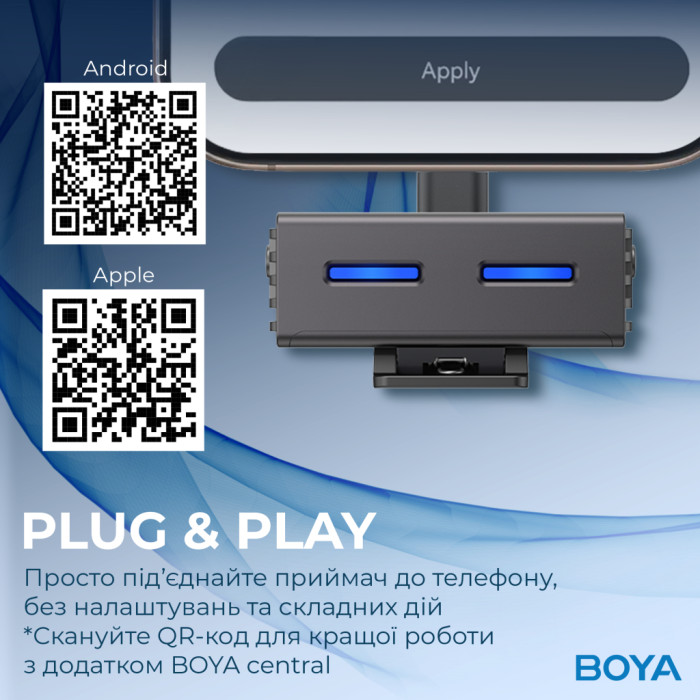 Мікрофон Boya LINK 3-02 Type-C/TRS Black (LINK 3-02)
