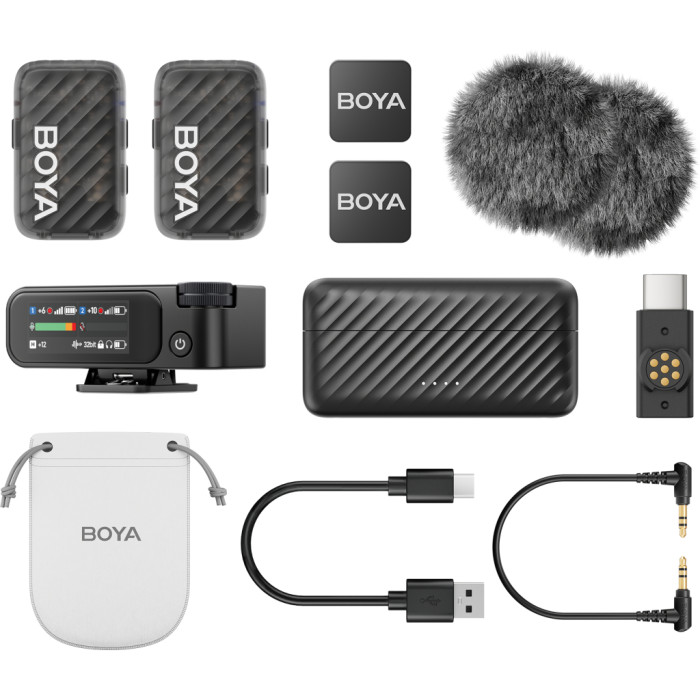 Мікрофон Boya MIC 2-02 Type-C/TRS Black (MIC 2-02)