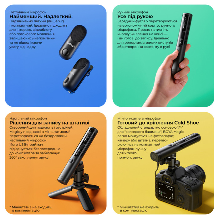 Мікрофон Boya Magic-07 Type-C Black (Magic-07)