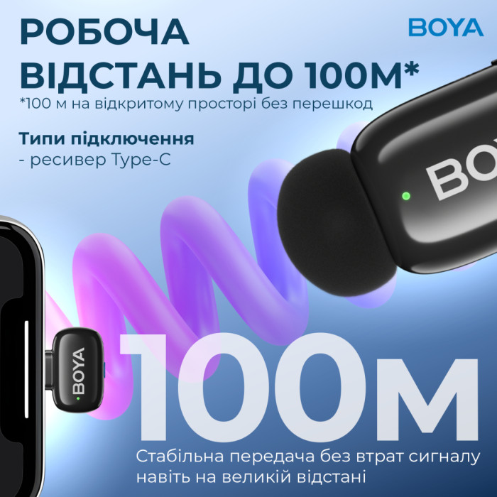 Мікрофон Boya mini-14 Type-C Black (mini-14)