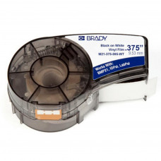 Стрічка для принтера етикеток Brady M21-375-595-WT, vinyl, 9.53mm/6.4m. Black on White (M21-375-595-WT)