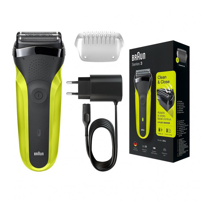 Електробритва Braun Series 3 300s 5408 black/green