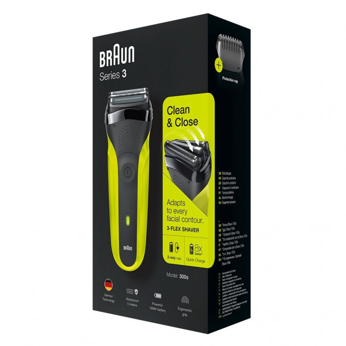 Електробритва Braun Series 3 300s 5408 black/green